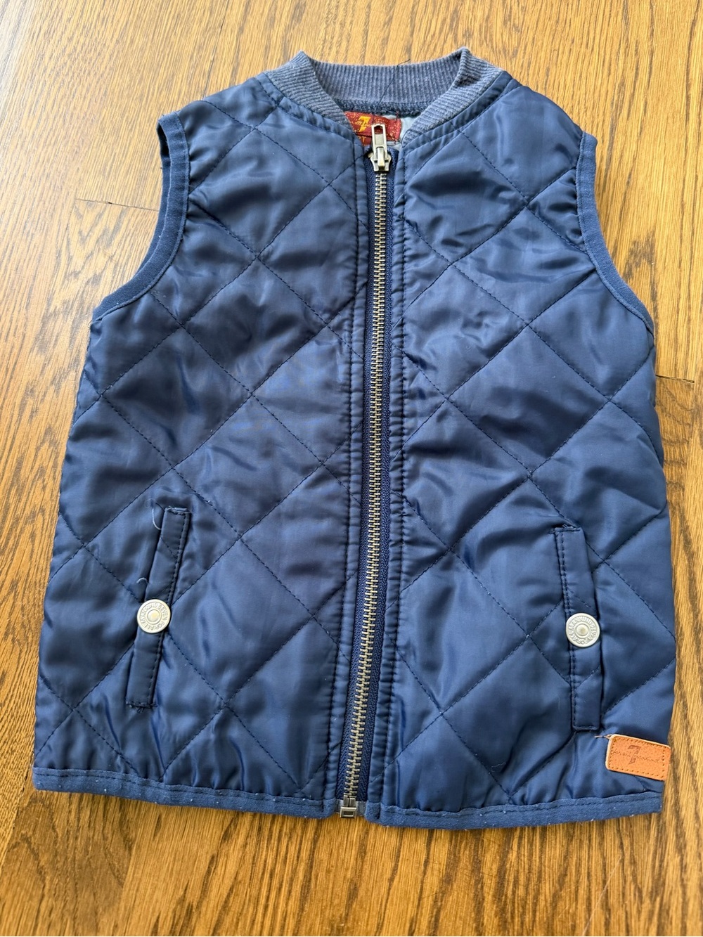 7 For All Mankind Navy Blue Quilted Vest, size 2T